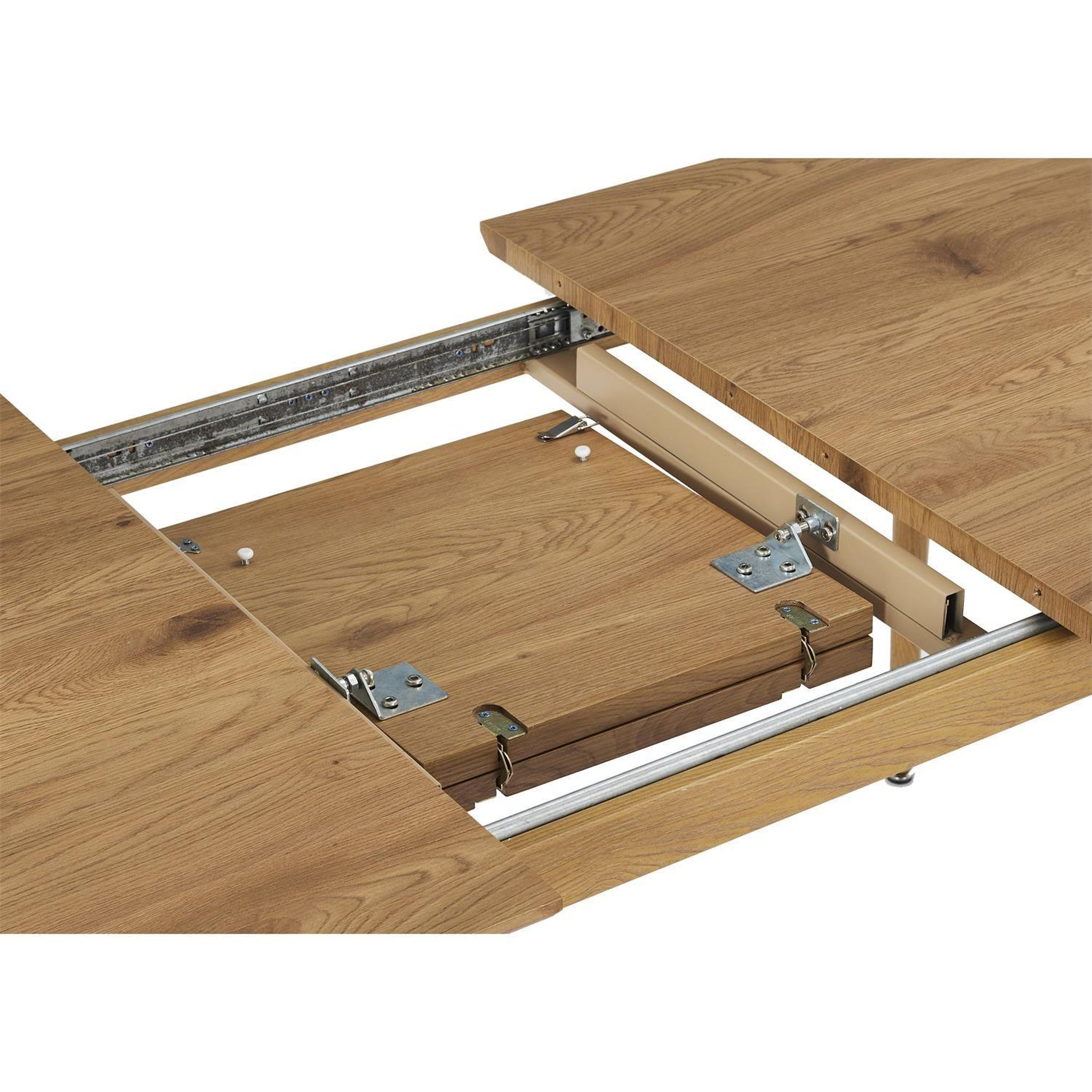 Voir la diapositive 6 : The Home Deco Factory Table extensible pour 6 à 8 personnes en bois gaspard - marron