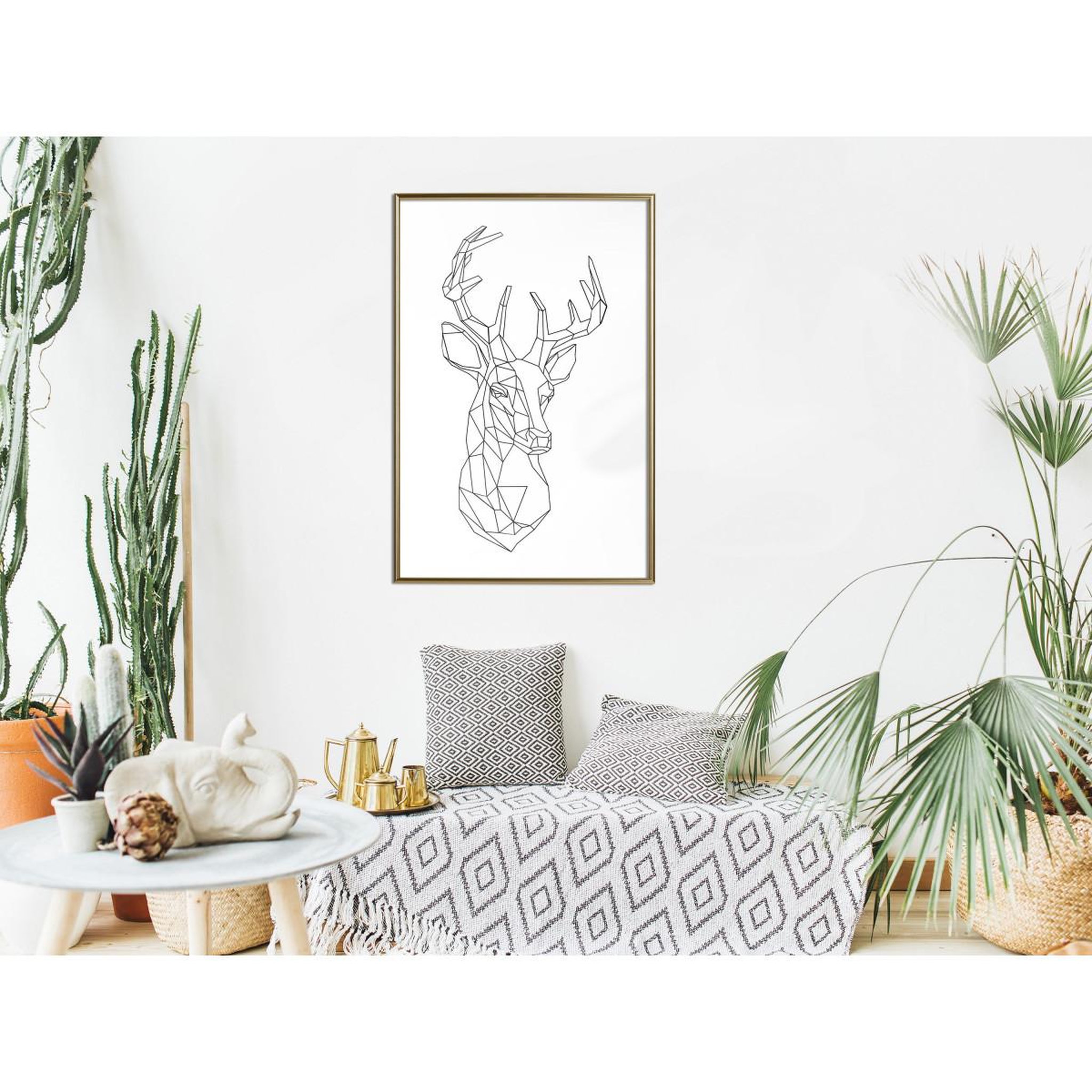 Voir la diapositive 2 : Paris Prix Affiche Murale Encadrée  Minimalist Deer