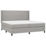 Voir la diapositive 3 : VIDAXL Sommier a lattes de lit avec matelas Gris clair 200x200cm Tissu