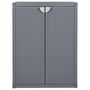 Voir la diapositive 2 : VIDAXL Armoire de rangement de jardin gris 65x45x88 cm PP rotin