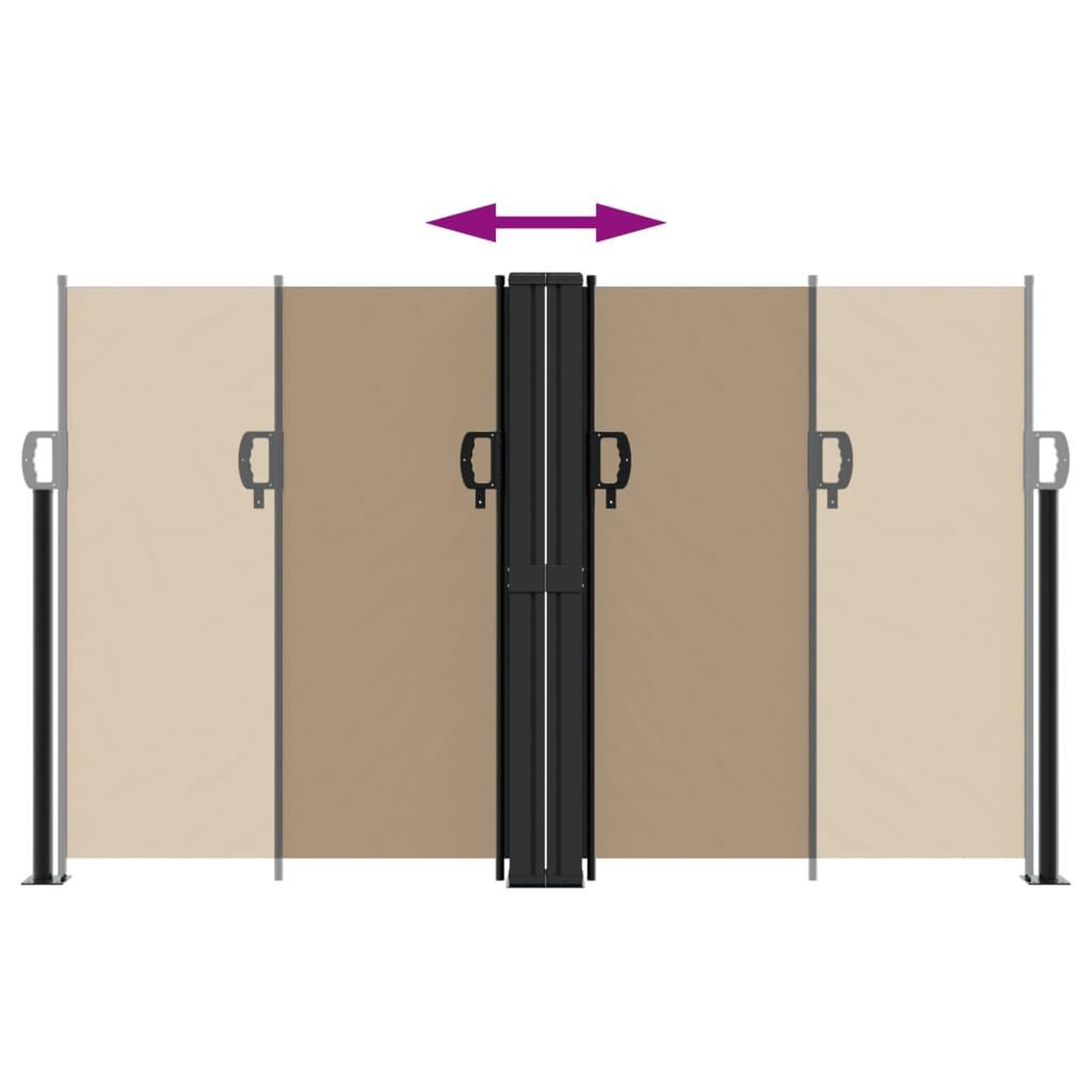 Voir la diapositive 5 : VIDAXL Auvent lateral retractable taupe 140x1200 cm