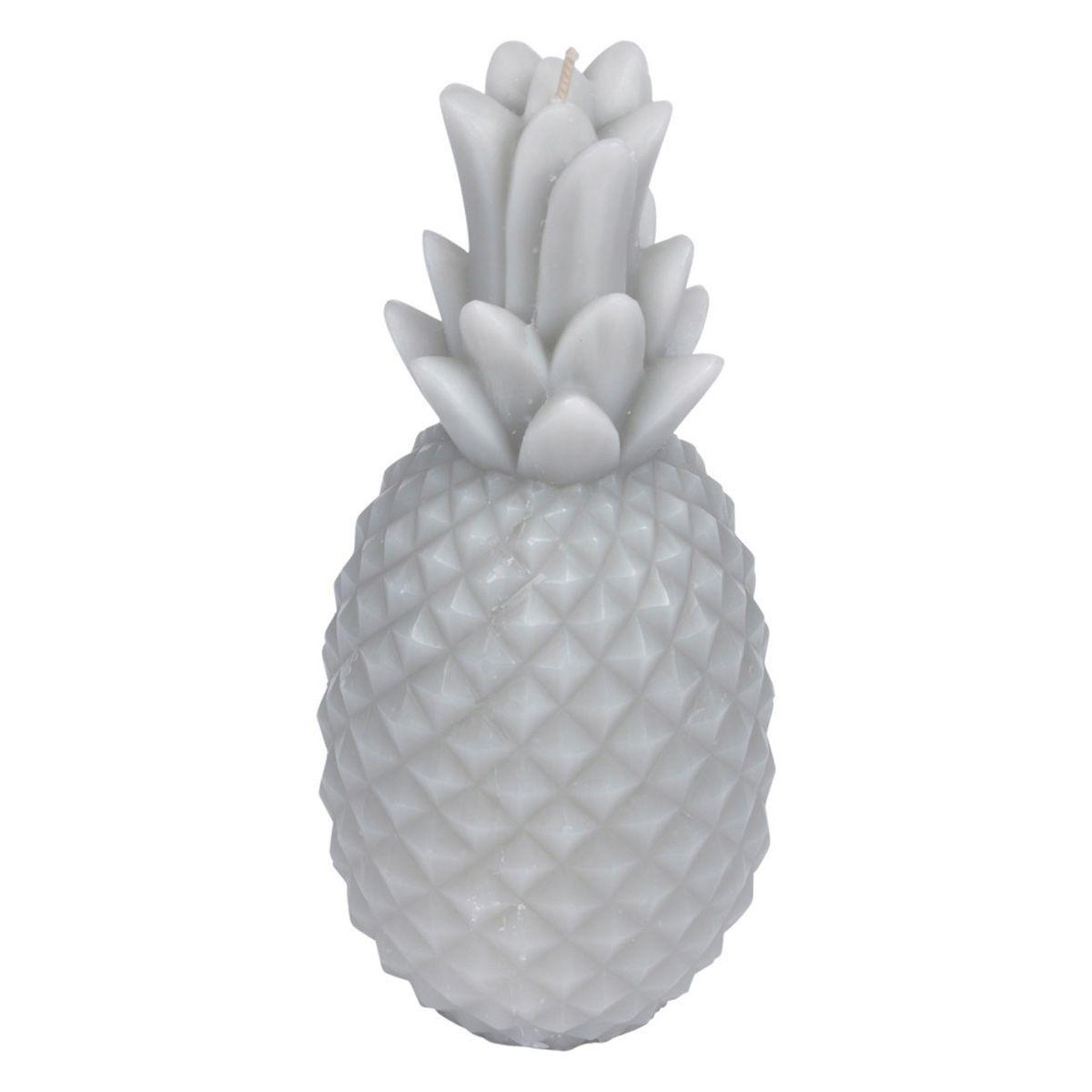 HOMEA Bougie déco  ananas tropical  20cm gris