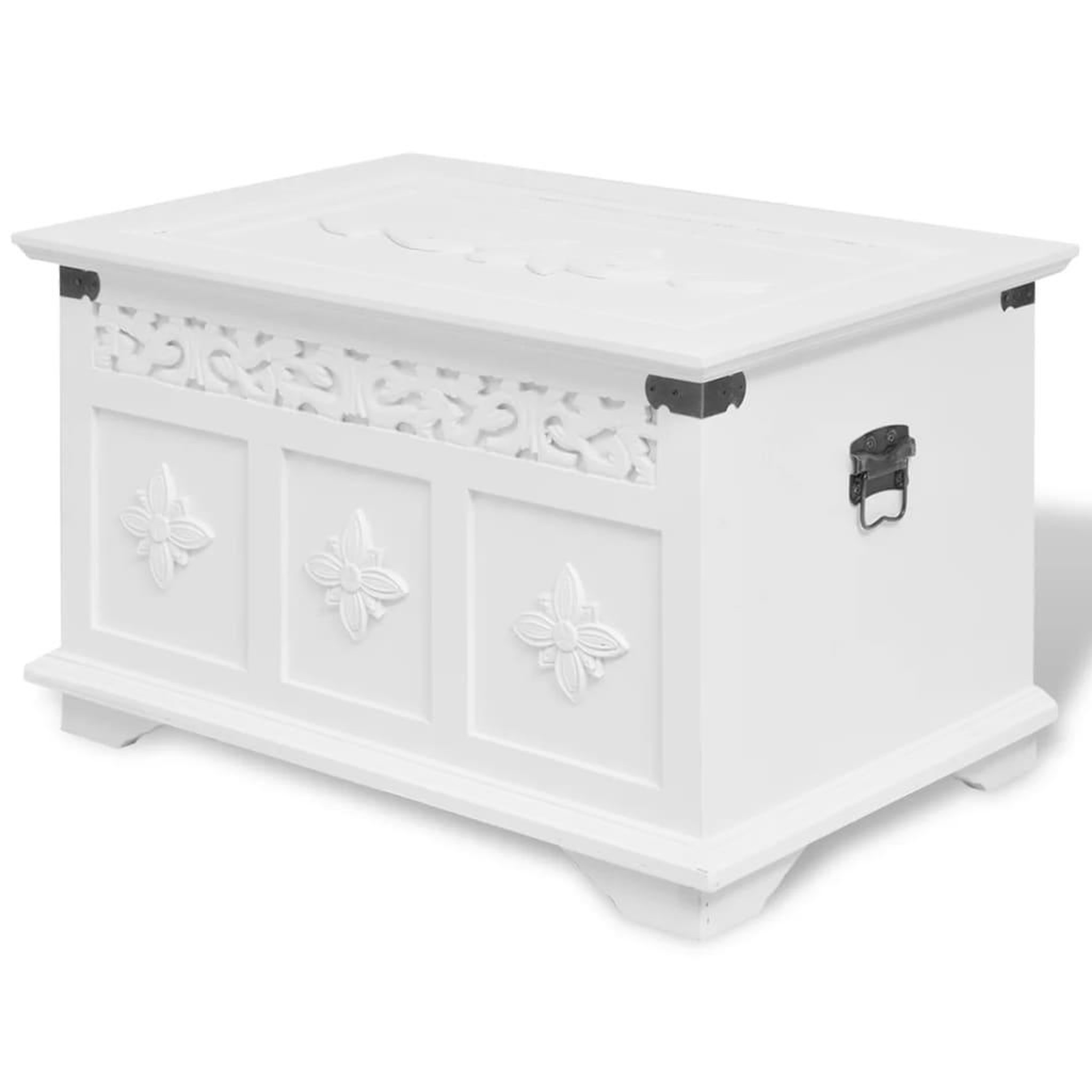 Voir la diapositive 2 : VIDAXL Ensemble de deux coffres de rangement Blanc