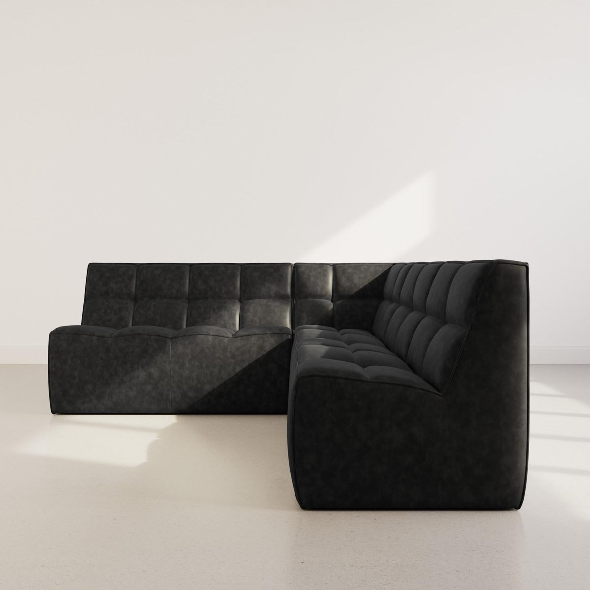 LISA DESIGN Alya - canapé modulable d'angle réversible 5 places en simili