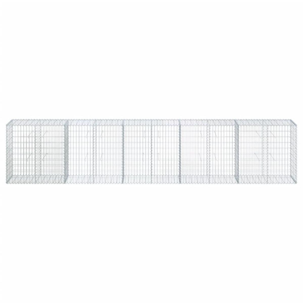 VIDAXL Panier gabion avec couvercle 500x50x100 cm fer galvanise