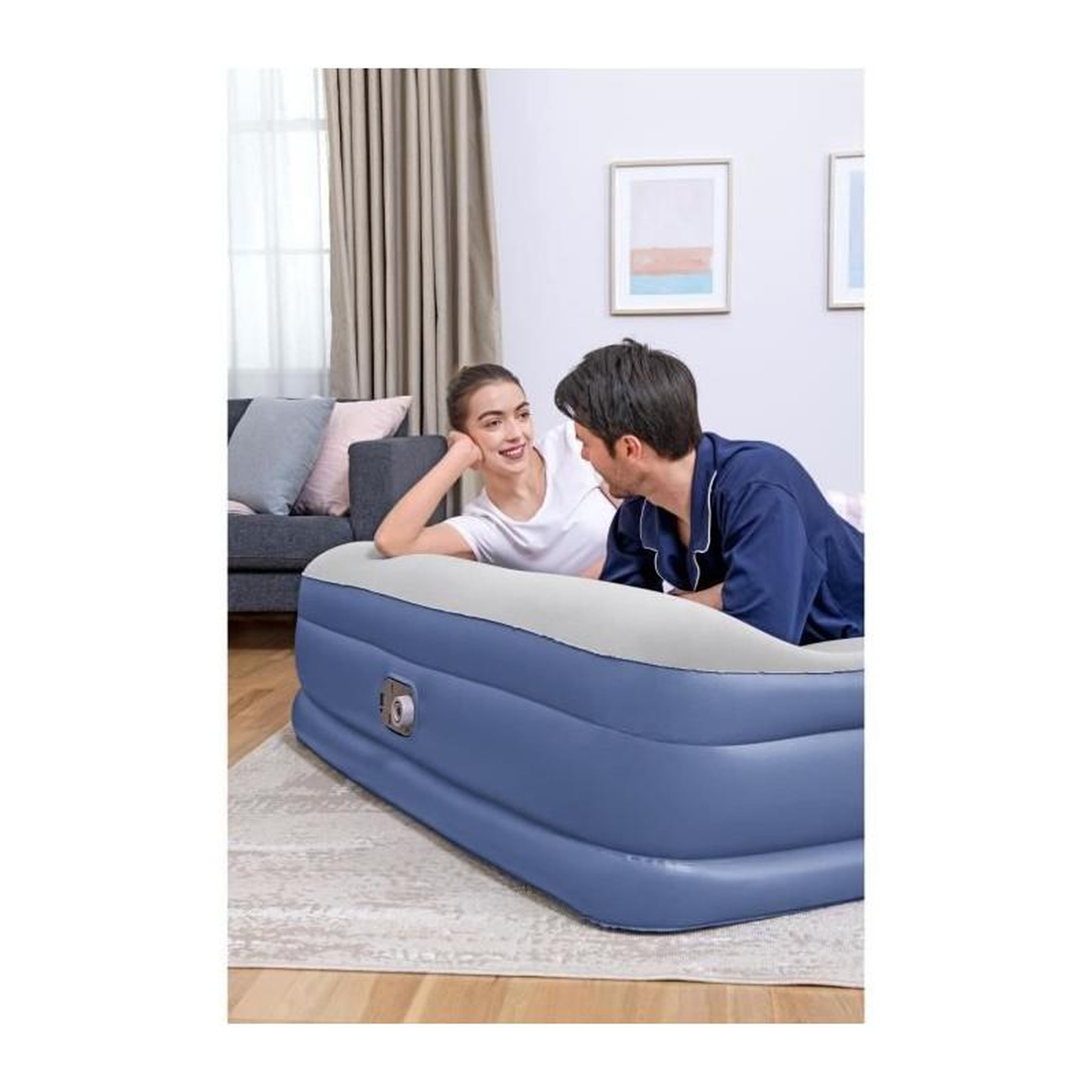 Voir la diapositive 5 : BESTWAY Lit Gonflable - Bestway - Tritech Double - 203x152x46 cm - 300 Kg - Gonflage en 4 Minutes