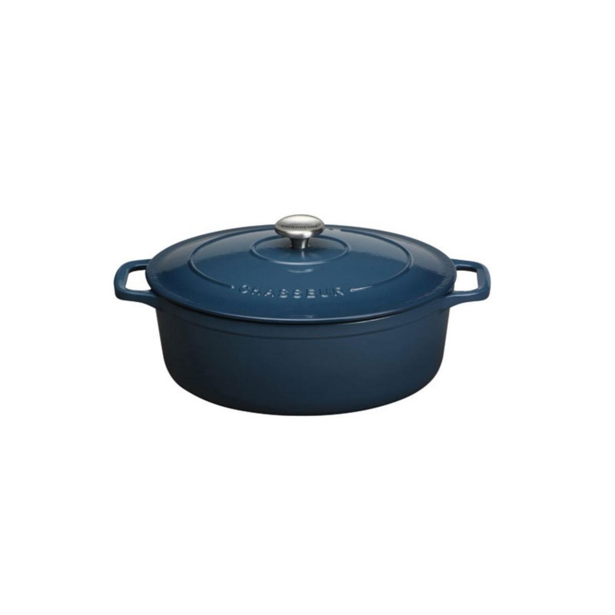 Chasseur Cocotte ovale en fonte émaillée 29cm bleu - PUC472997