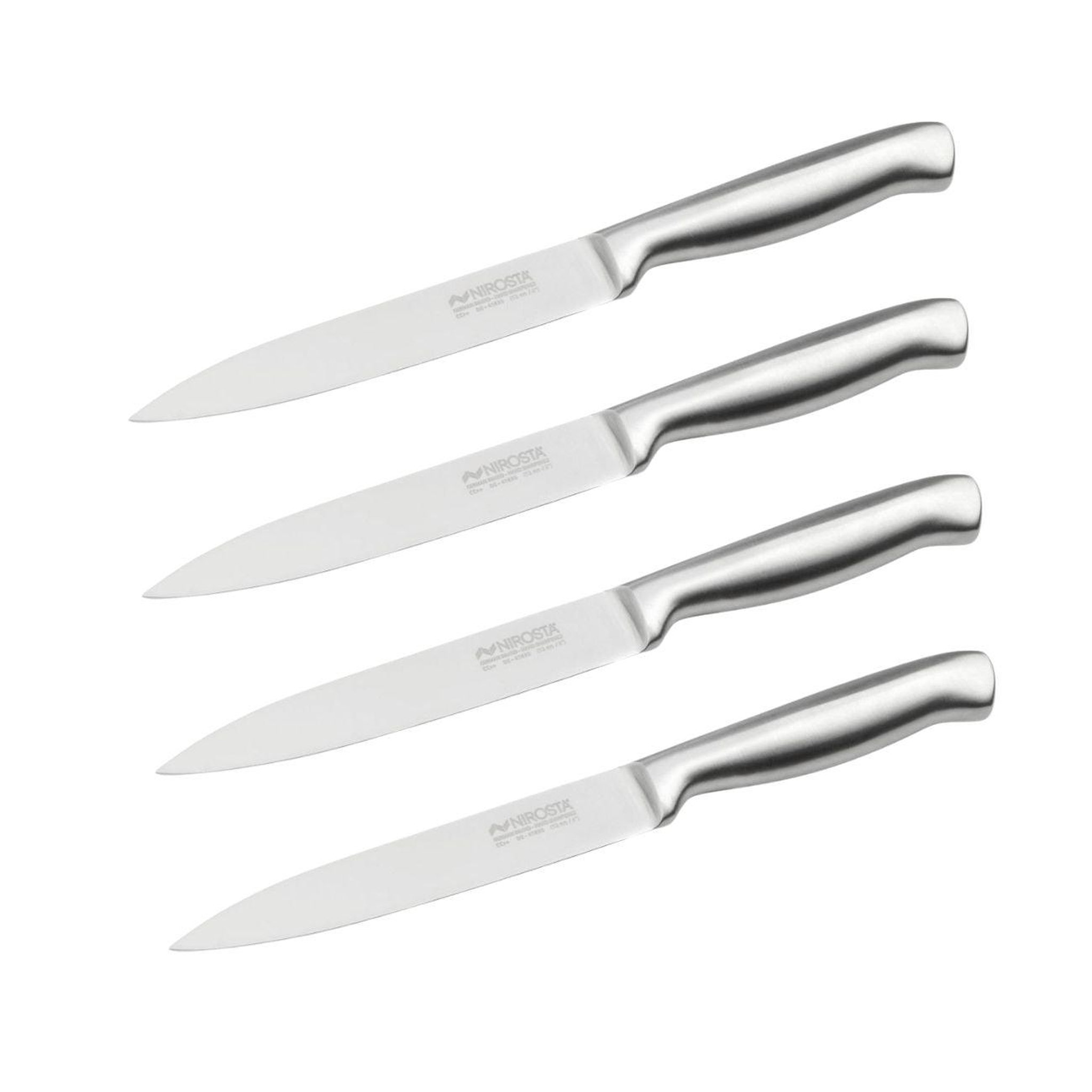 NIROSTA Set de 4 couteaux de cuisine universels 24 cm en inox nirosta star