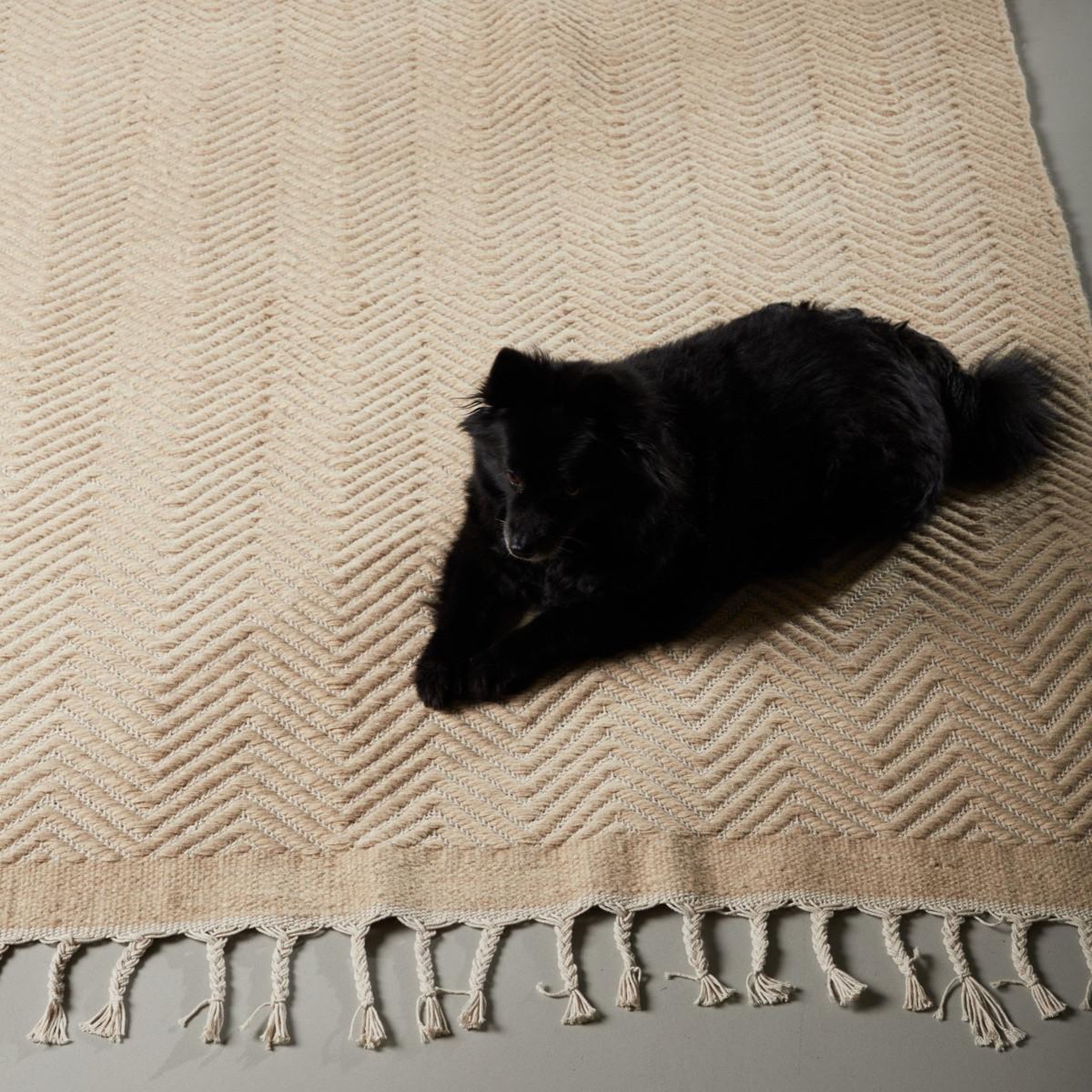 Voir la diapositive 3 : Paris Prix Tapis déco en laine  loke  160x230cm beige