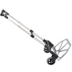 HOMCOM Chariot diable pliable leger telescopique charge 70kg en aluminium argent-noir