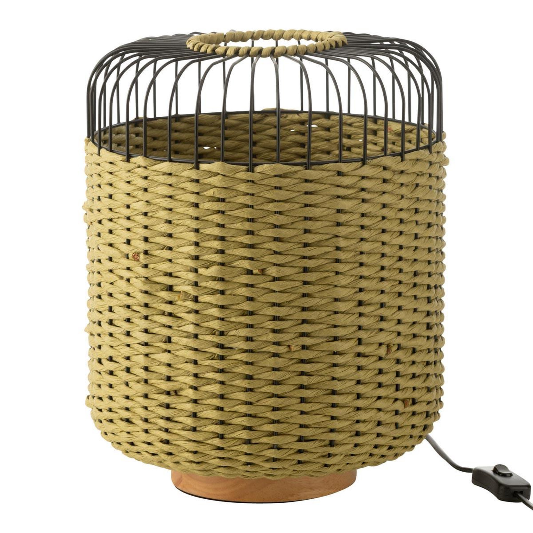 J-LINE Lampe à poser en métal  eldon  34cm vert