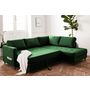 Voir la diapositive 3 : LISA DESIGN Anna - canapé d'angle droit - 5 places - convertible - en velours