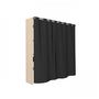 Voir la diapositive 6 : EKIPA Dressing ARTIC avec rideau - L 198 x H 203 cm - 2 colonnes + 2 penderies + 2 tiroirs - Chene Jackson et noir