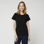 Voir la diapositive 1 : INEXTENSO T-shirt manche courte noir uni femme