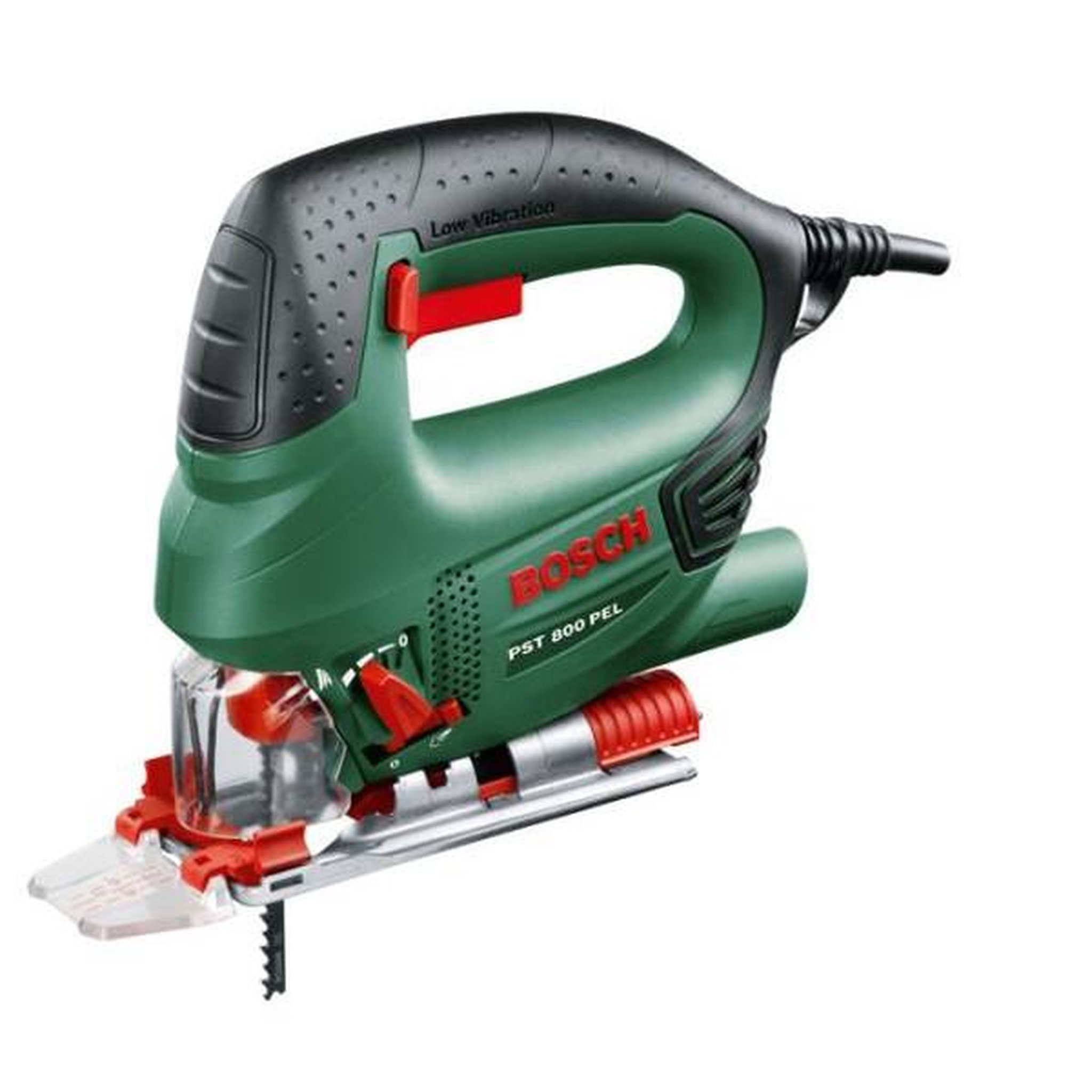 BOSCH Scie sauteuse BOSCH PST 800 PEL - 530W - pour coupe droites ou courbées jusqu'a 8cm dans du bois