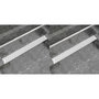 Voir la diapositive 1 : VIDAXL Drain de douche lineaire 2pcs Ligne 1030x140mm Acier inoxydable
