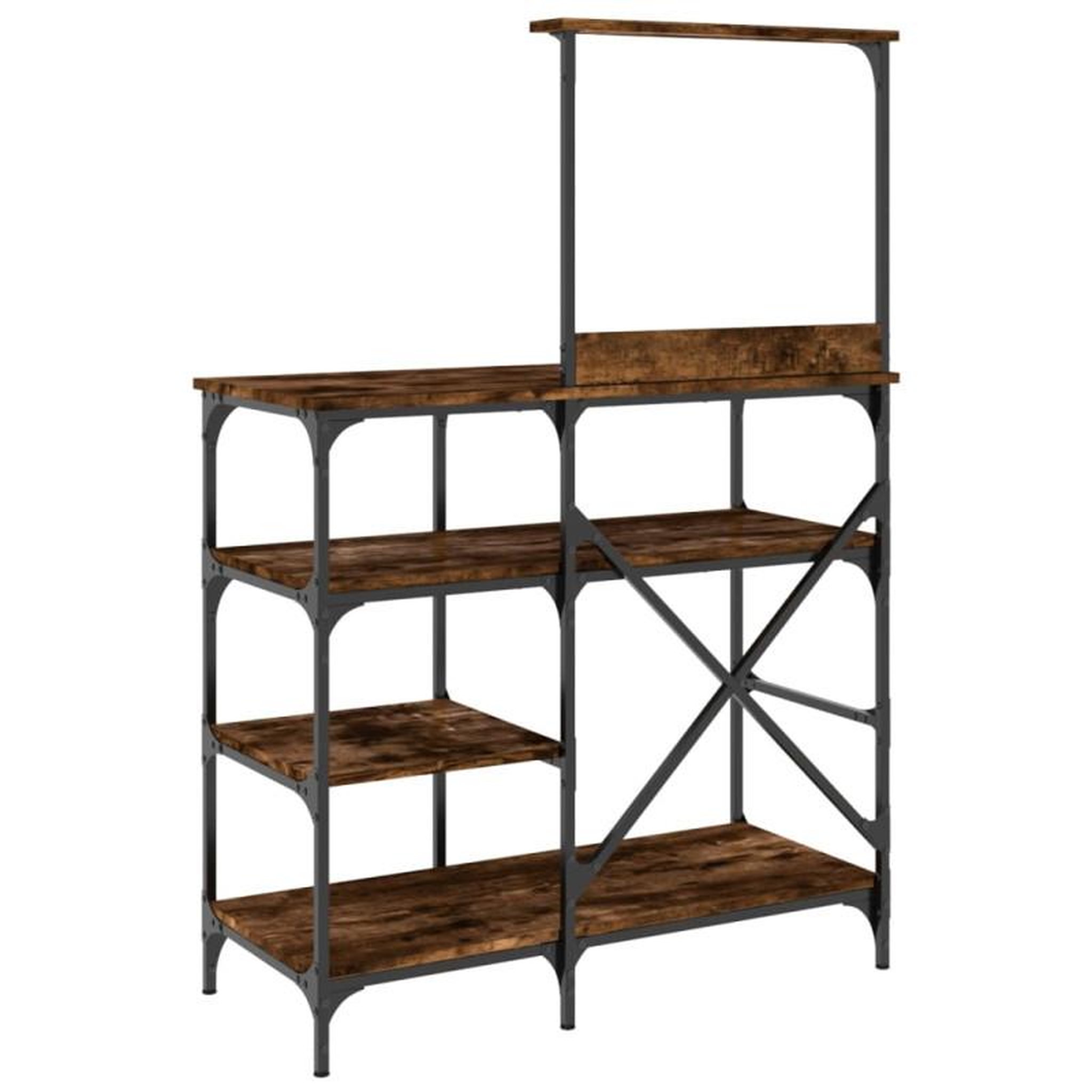 Voir la diapositive 6 : VIDAXL Support de boulanger chêne fumé 90x40x132 cm