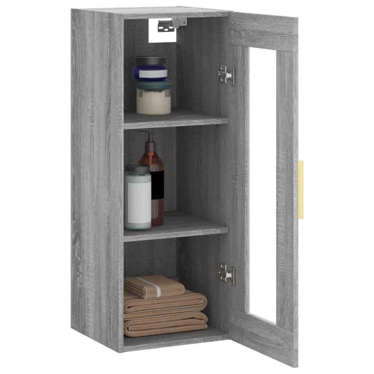VIDAXL Armoire murale sonoma gris 34,5x34x90 cm