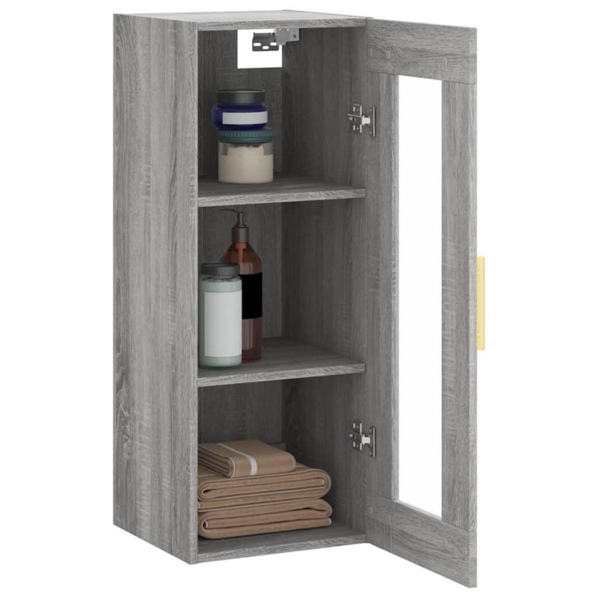 VIDAXL Armoire murale sonoma gris 34,5x34x90 cm