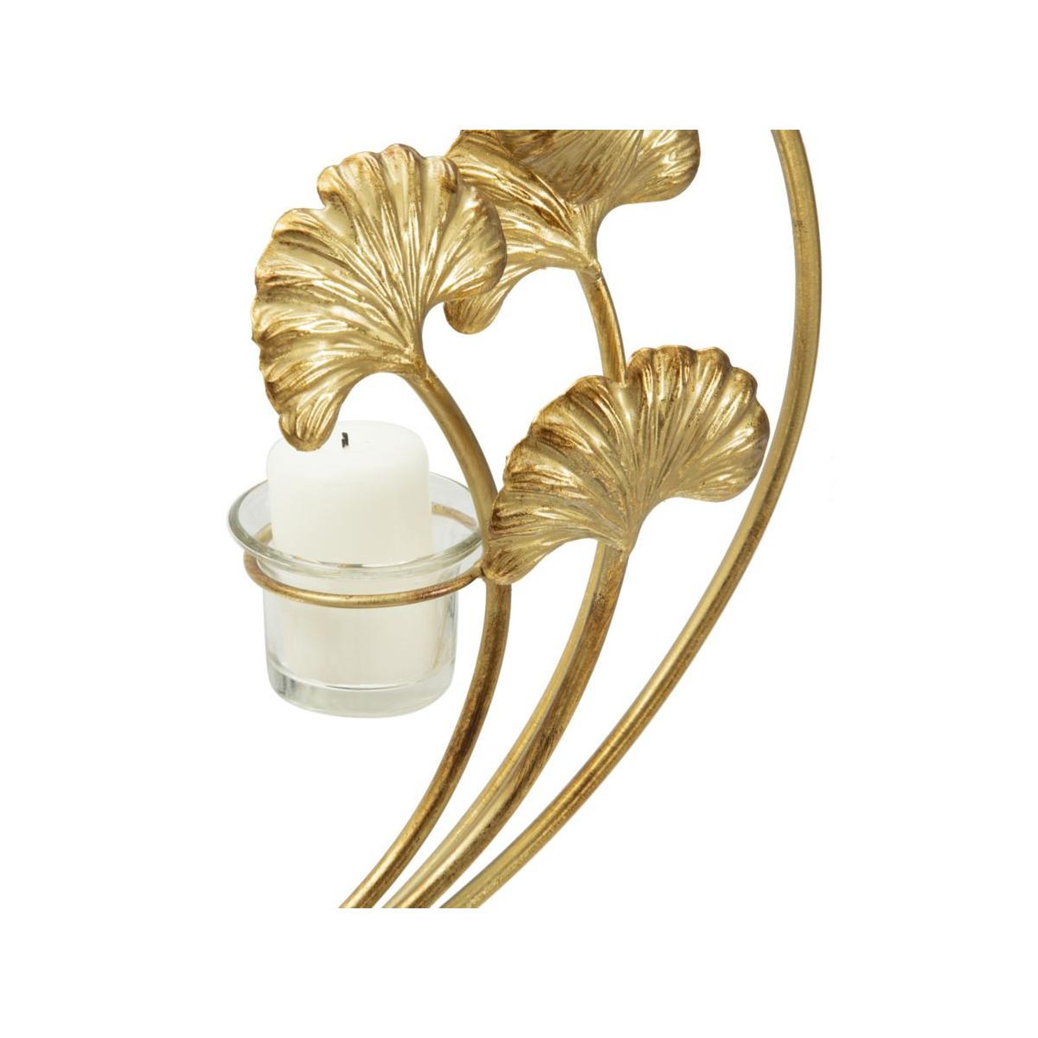 Voir la diapositive 2 : Paris Prix Bougeoir design en métal  iris  55cm or