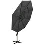 Voir la diapositive 5 : VIDAXL Parasol de jardin a 4 niveaux avec mat en aluminium anthracite
