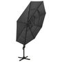 Voir la diapositive 5 : VIDAXL Parasol de jardin a 4 niveaux avec mat en aluminium anthracite