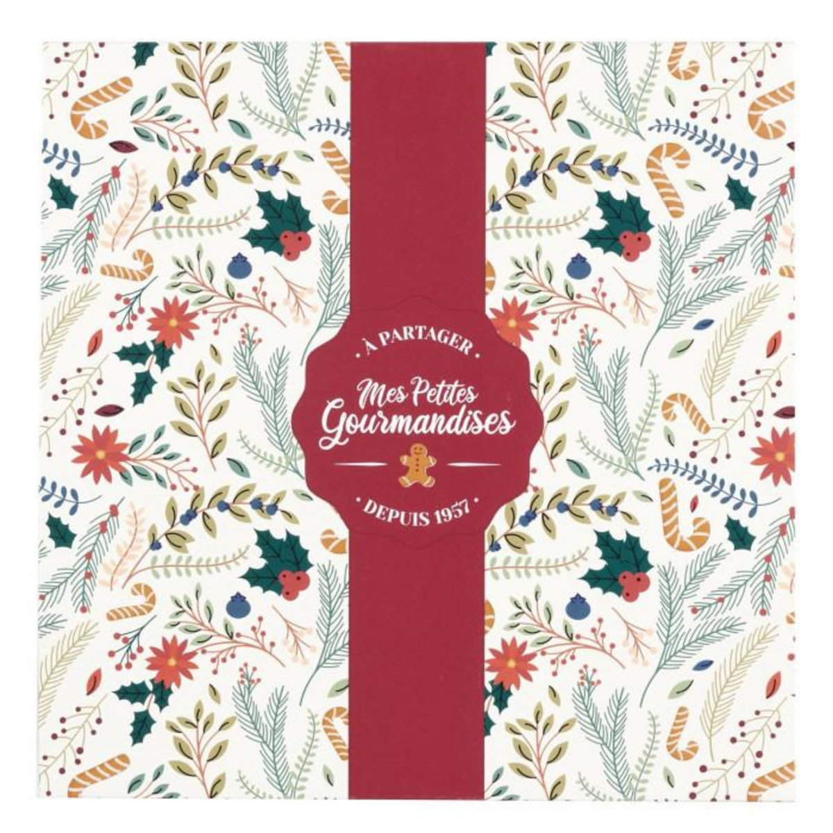 Paris Prix Boîte à Gâteau Imprimée  Noël  25cm Blanc & Rouge