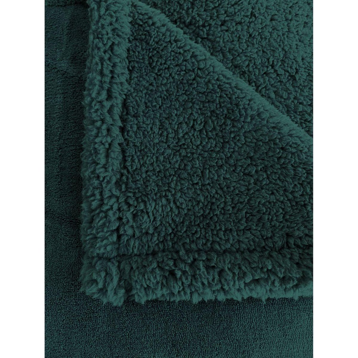 ACTUEL Plaid uni double face corral/sherpa 