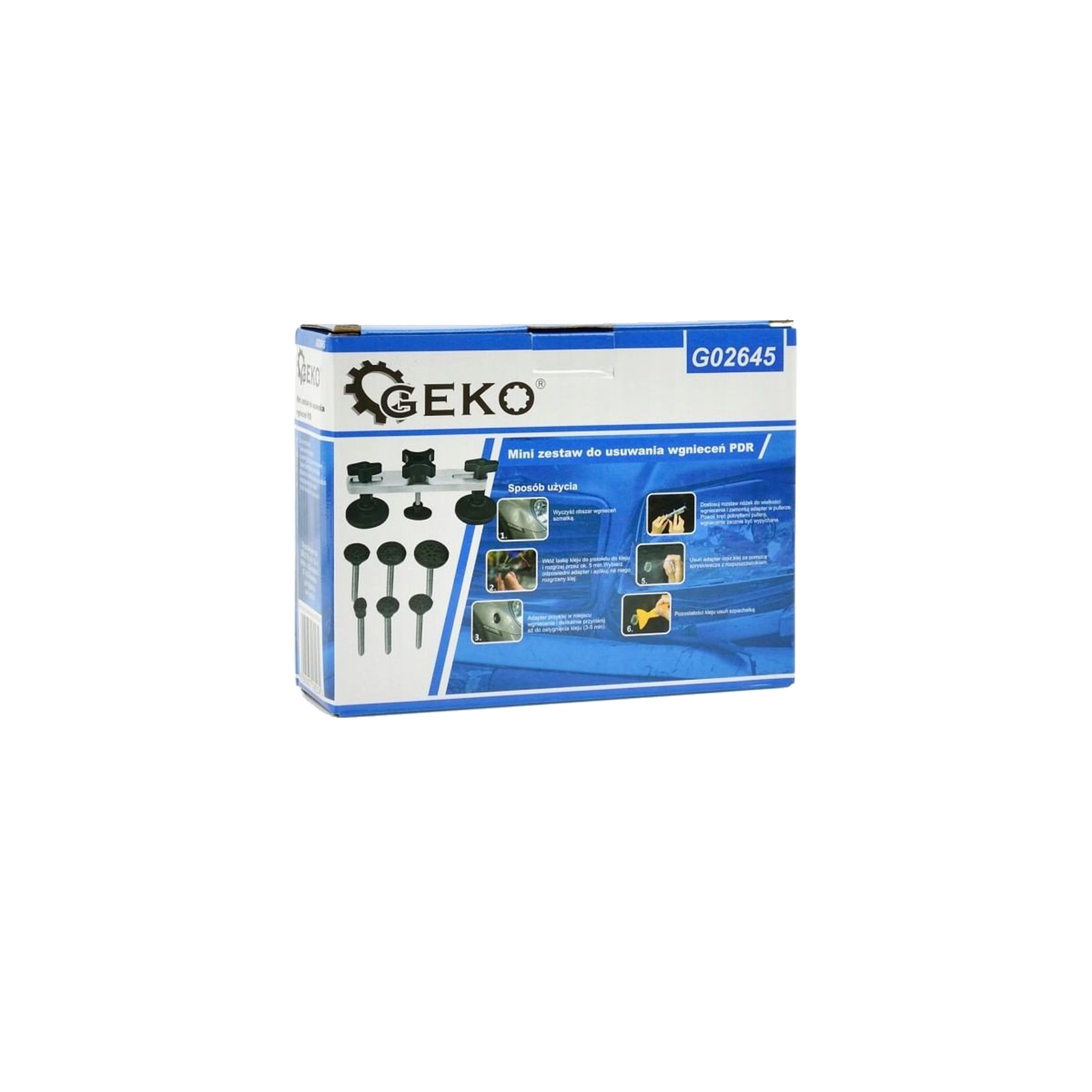 Voir la diapositive 5 : Geko Kit de réparation de bosses Geko g02645 couleur noire