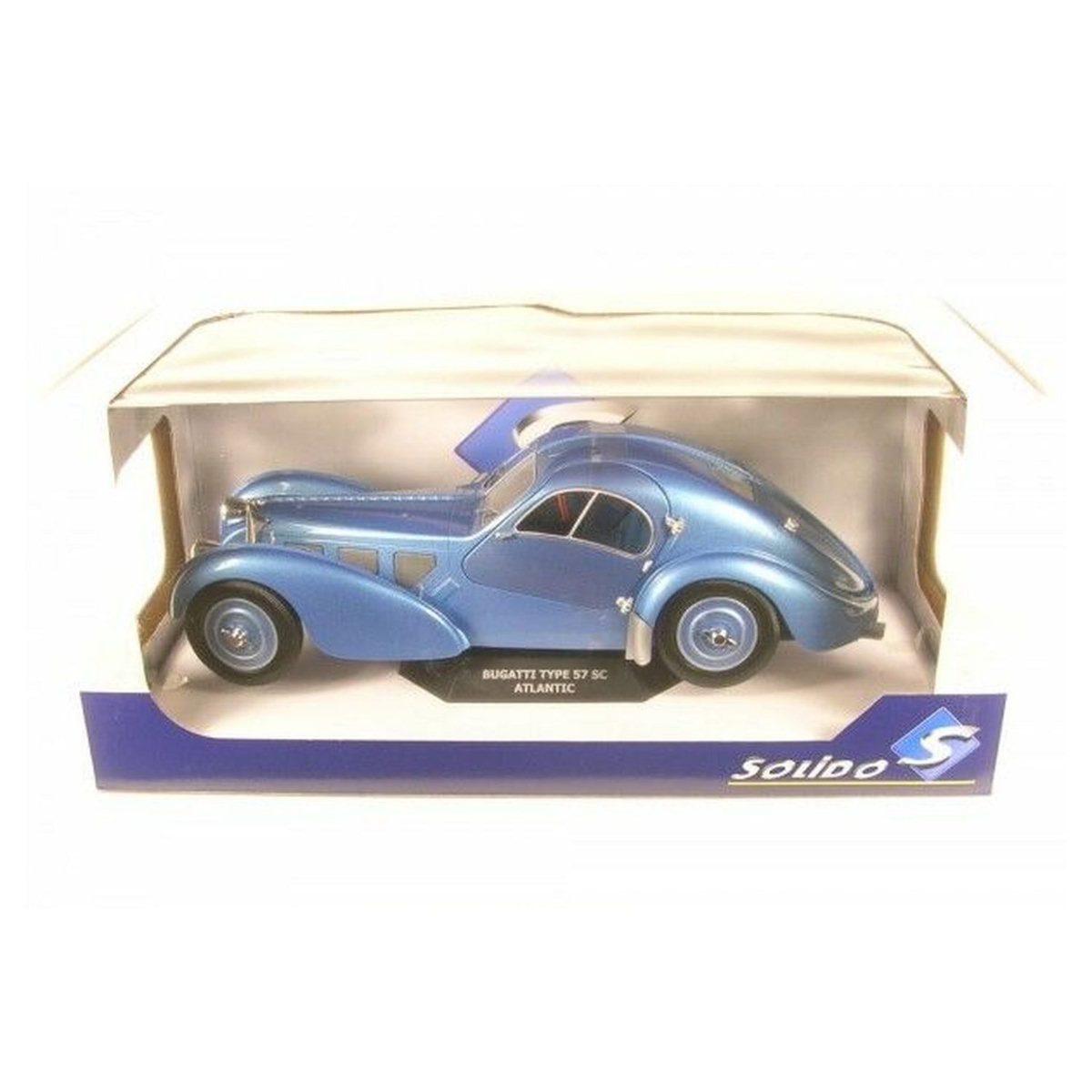 SOLIDO Voiture miniature Bugatti Atlantic 1937 gris bleu métallisé-1/18éme