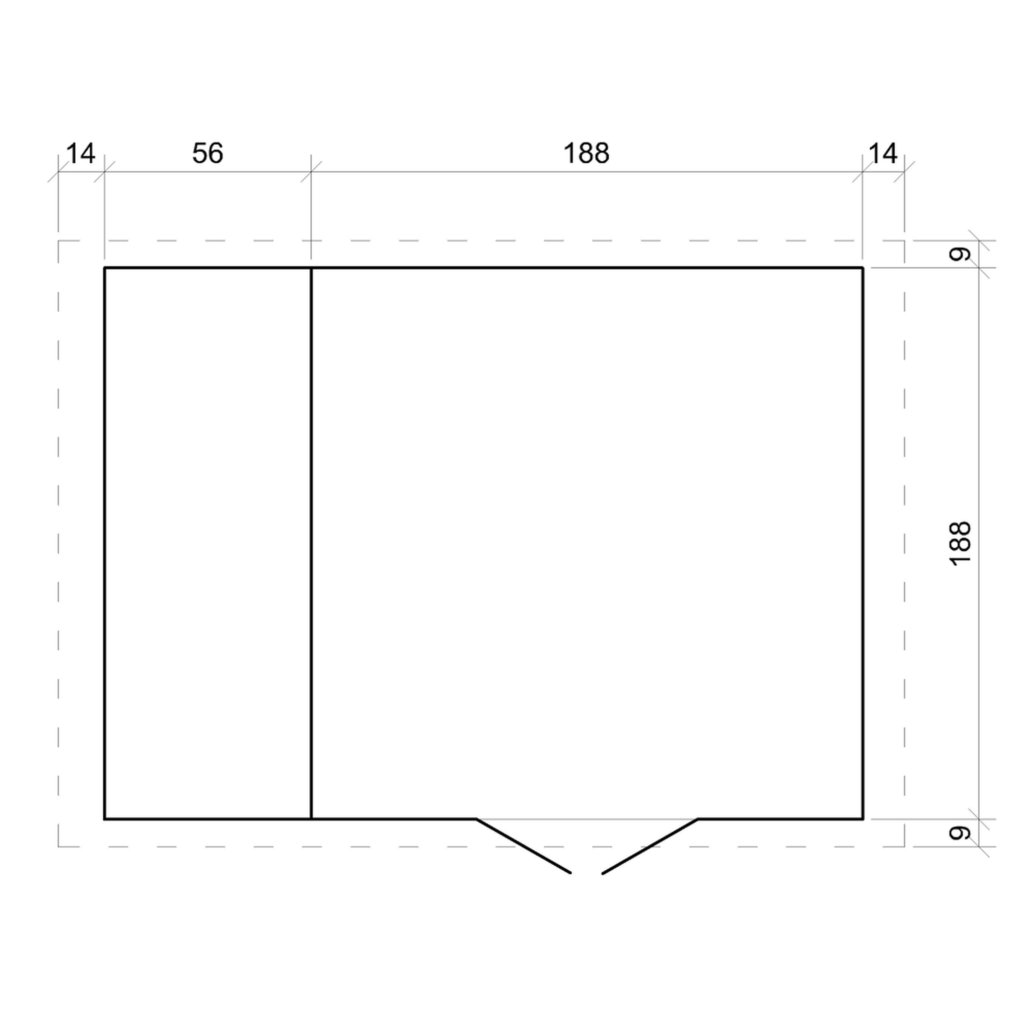 Voir la diapositive 5 : TIMBELA Abri de jardin en bois et range bûches avec sol traité - 3,53 + 0,97m2 m386f+m386g