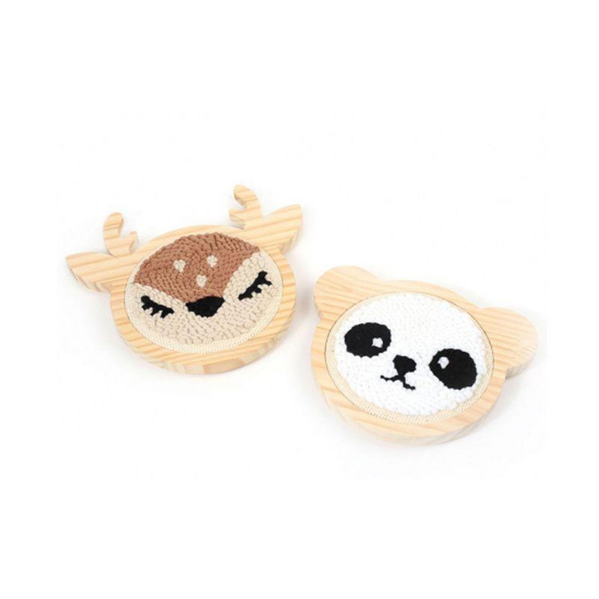 Graine créative Coffret punch needle - Petit panda ø 15 cm