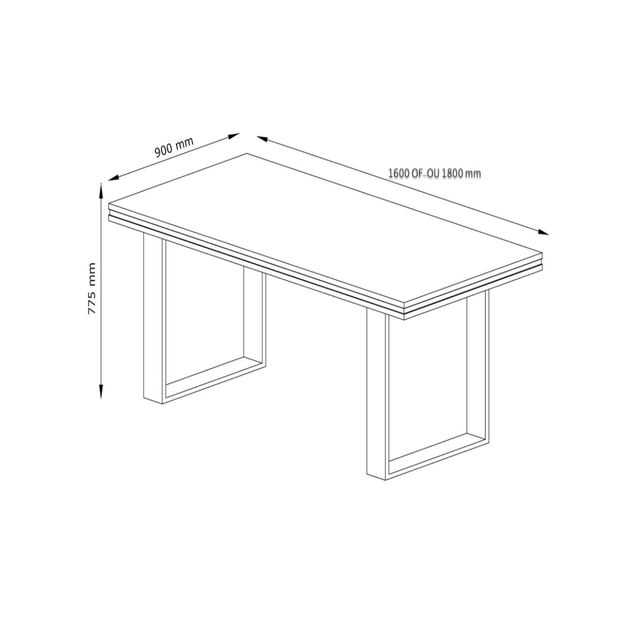 Voir la diapositive 2 : BEST MOBILIER Otis - table à manger - effet bois gris - 4 à 6 personnes