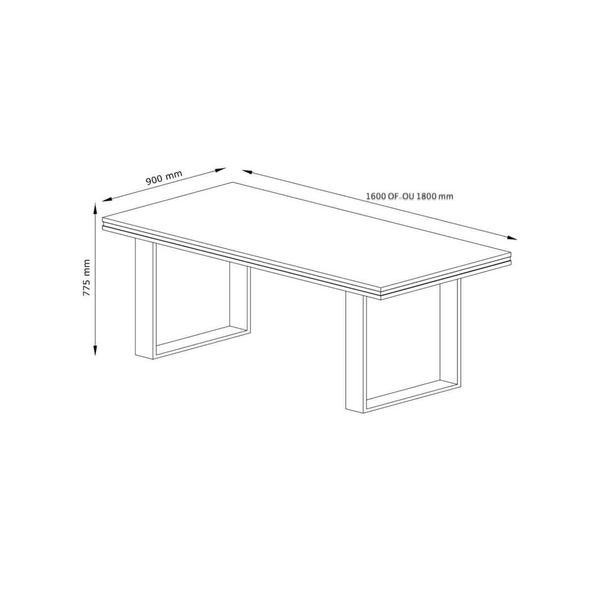 BEST MOBILIER Otis - table à manger - effet bois gris - 4 à 6 personnes