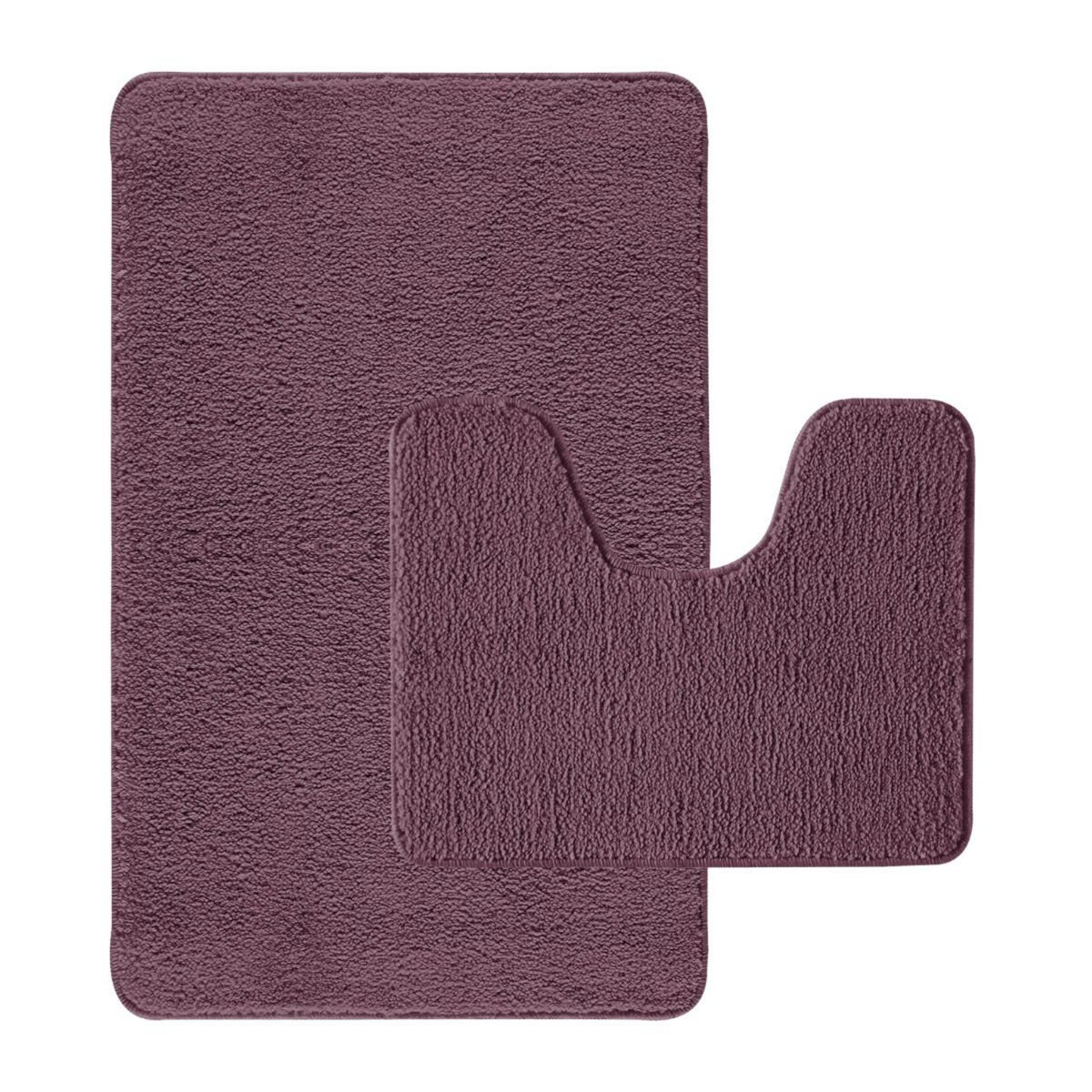 GUY LEVASSEUR Lot de 2 tapis de bain polyester 50x80cm + 50x40cm 50x80cm