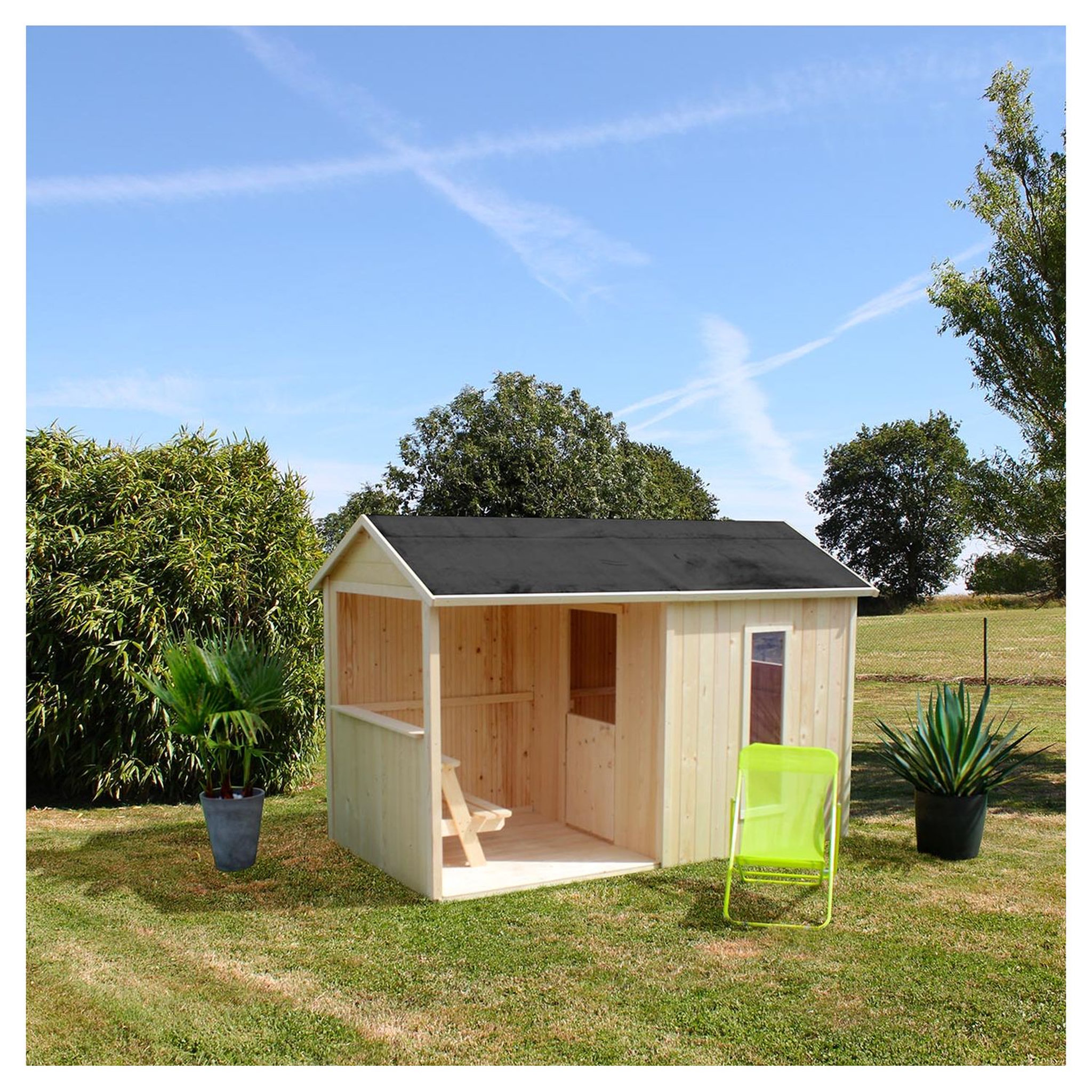 Voir la diapositive 1 : Soulet Maisonnette pour enfants - Bois - H1,6m - JAZZ