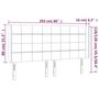 Voir la diapositive 6 : VIDAXL Tete de lit avec oreilles Marron fonce 203x16x118/128 cm Tissu