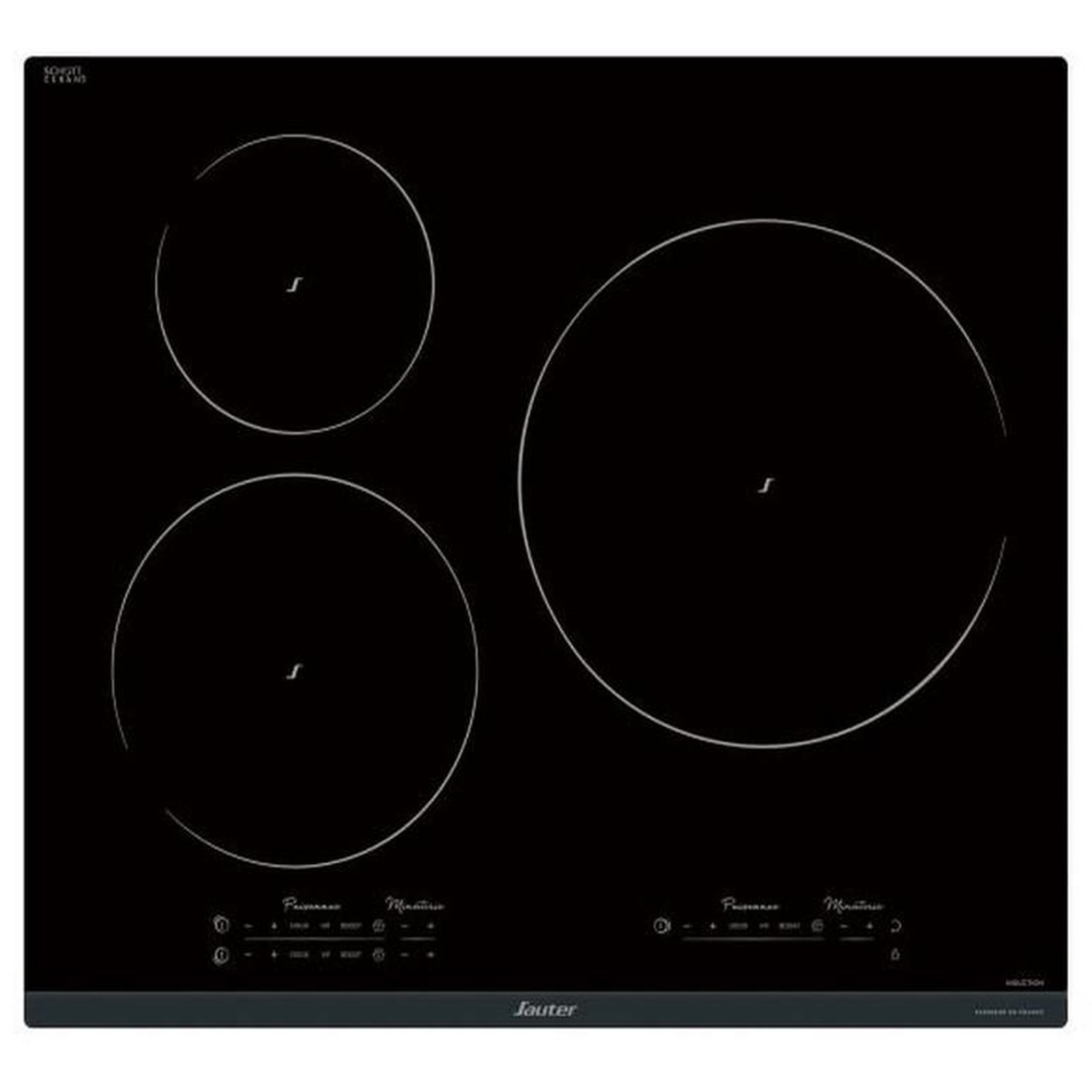 Sauter Table de cuisson à induction 60cm 3 feux 7400w noir - SPI9544B