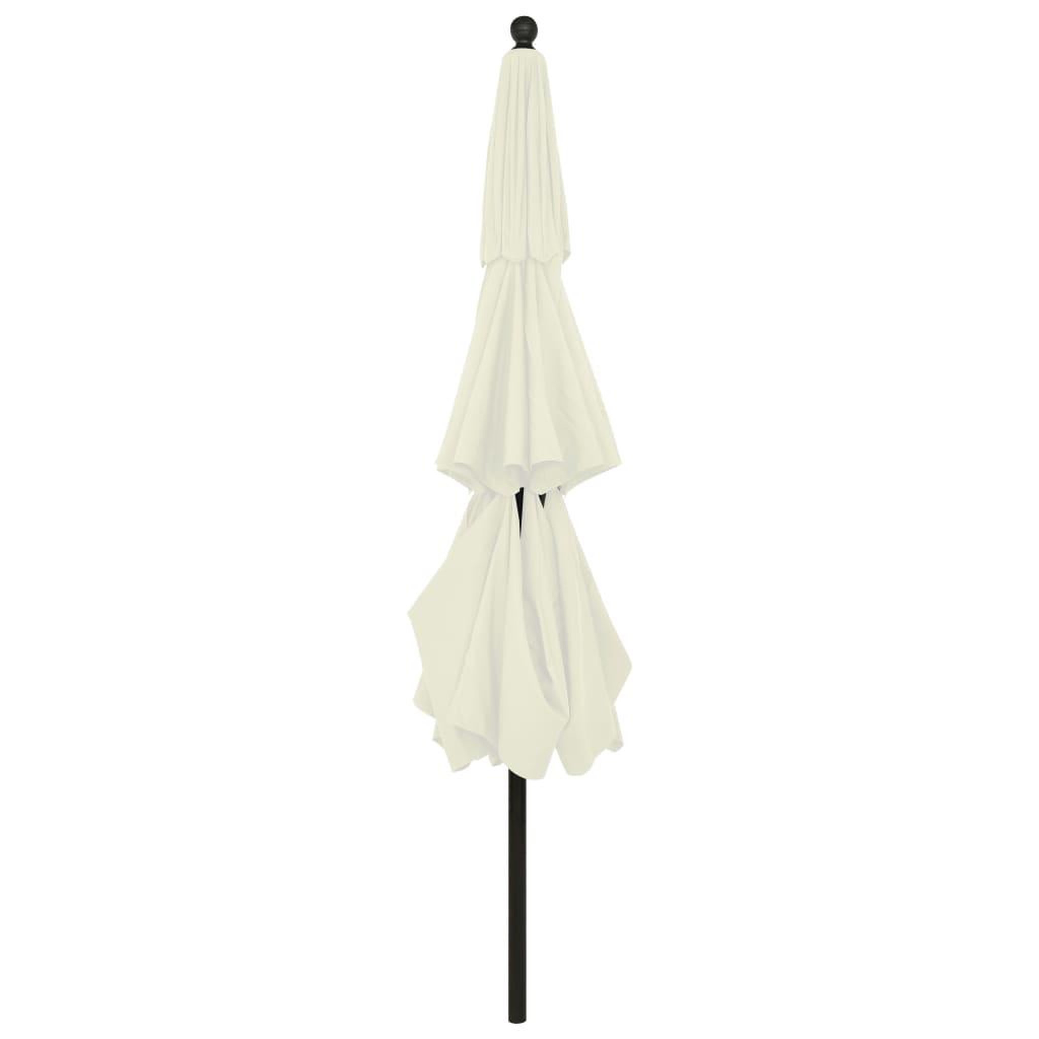 Voir la diapositive 4 : VIDAXL Parasol de jardin a 3 niveaux avec mat en aluminium sable 3,5 m