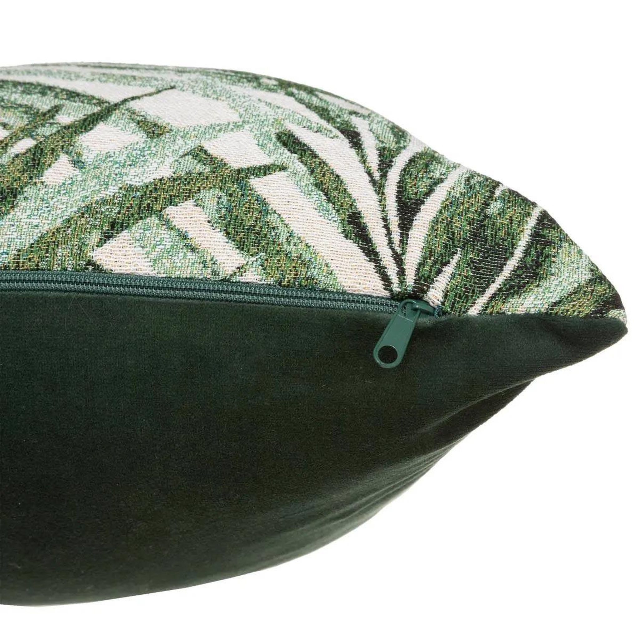 Voir la diapositive 3 : ATMOSPHERA Housse de coussin  tropic  40x40cm vert cèdre