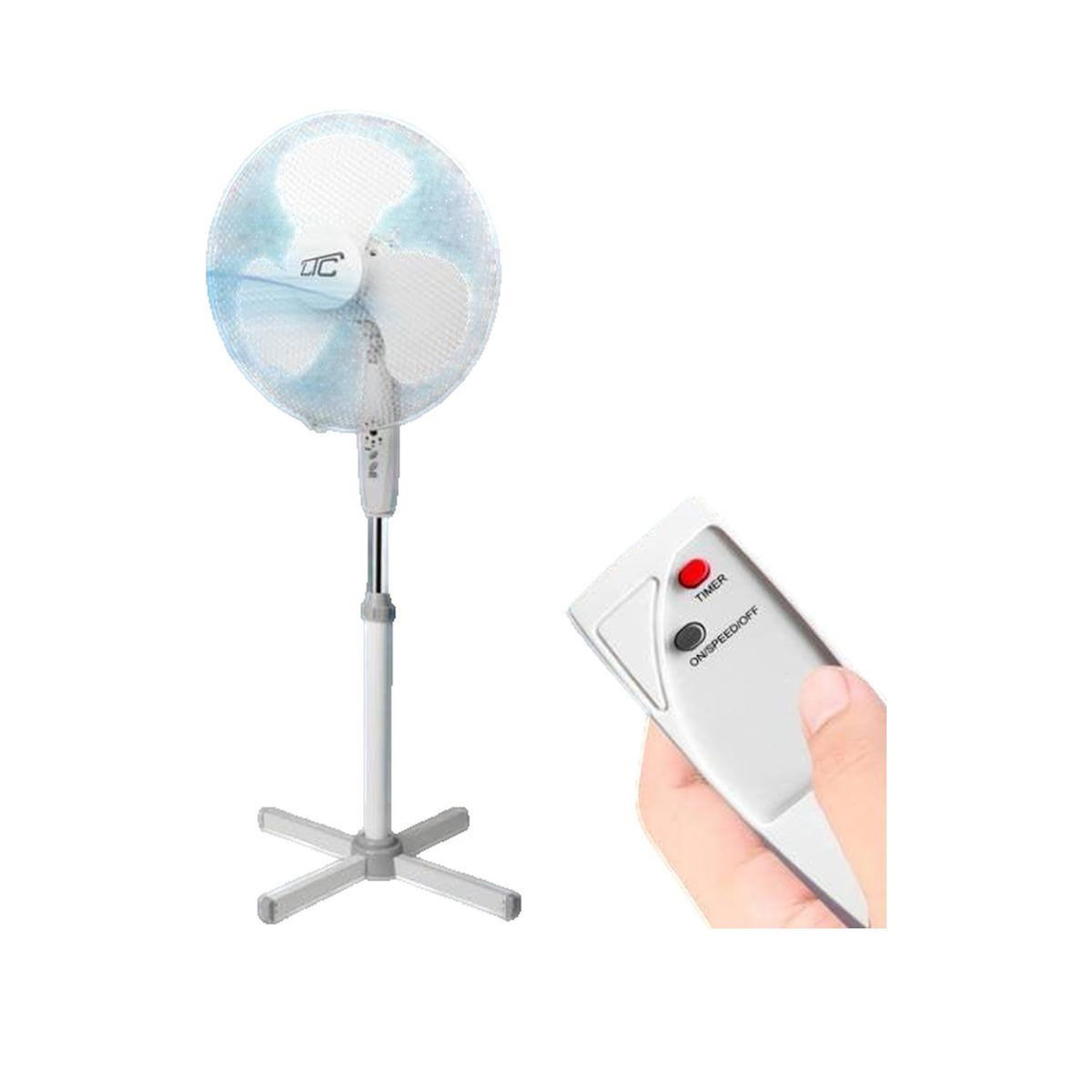 LTC Ventilateur sur pied LTC 16 pouces blanc