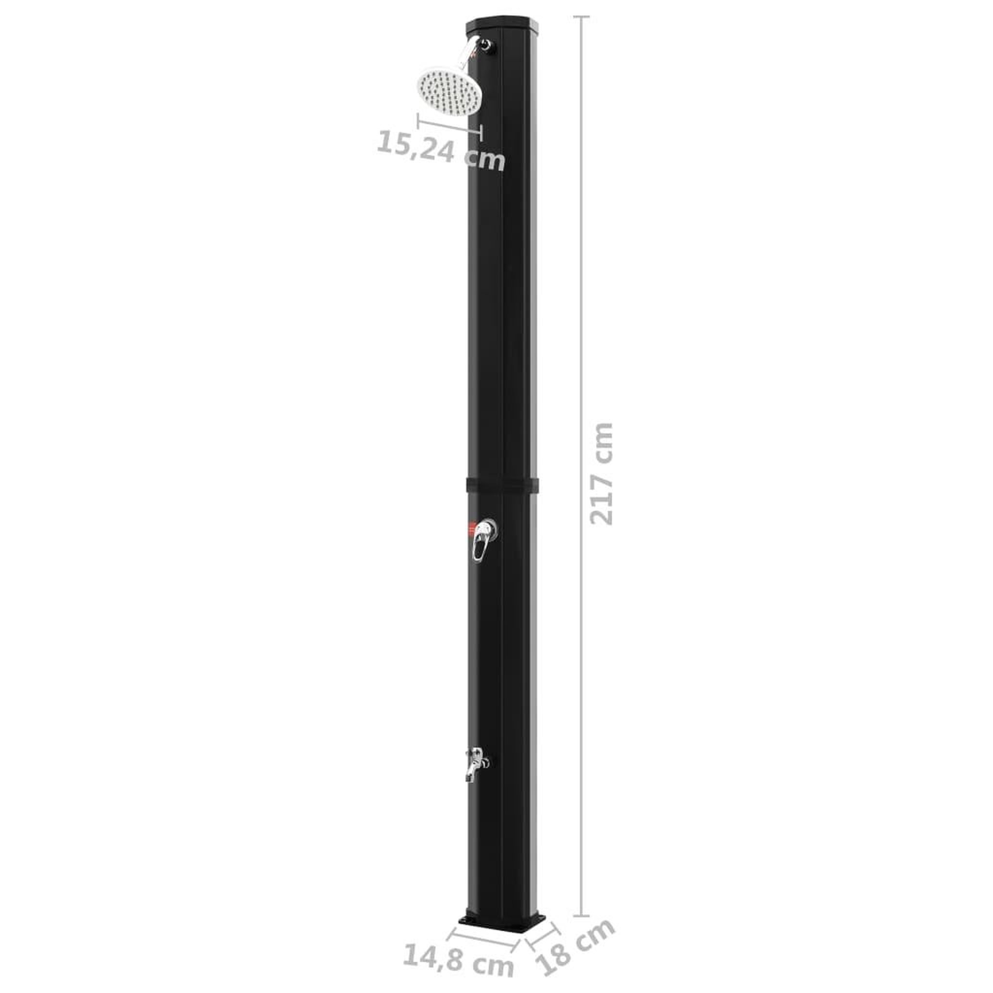 Voir la diapositive 6 : VIDAXL Douche solaire d'exterieur avec pomme de douche et robinet 35 L