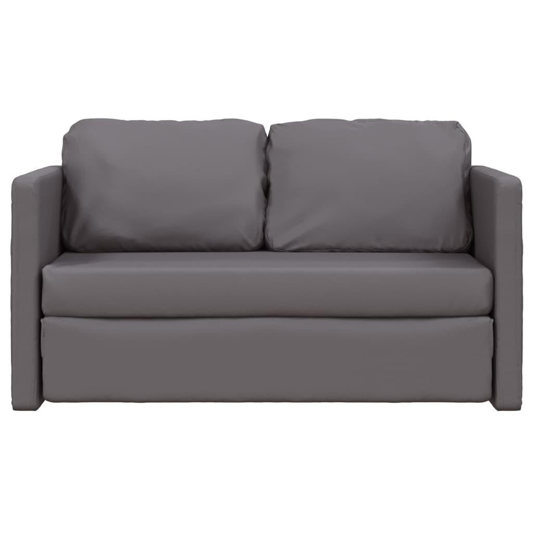 Voir la diapositive 5 : VIDAXL Canape-lit 2 en 1 gris 112x174x55 cm similicuir