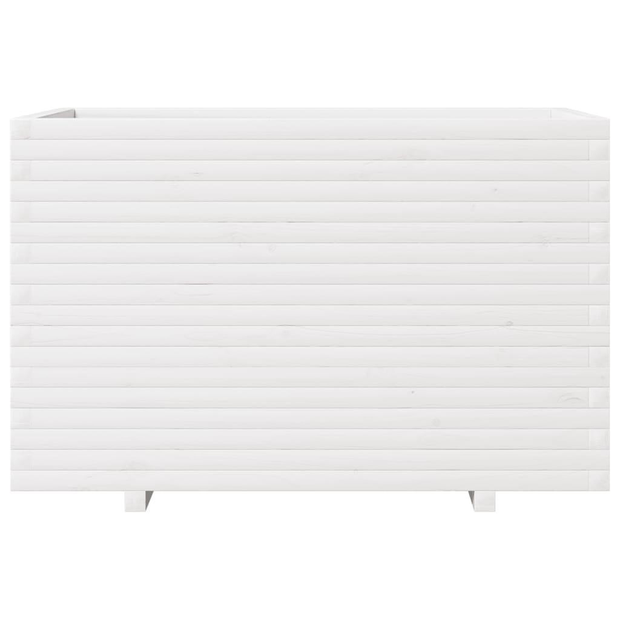 Voir la diapositive 5 : VIDAXL Jardiniere blanc 110x60x72 cm bois de pin massif