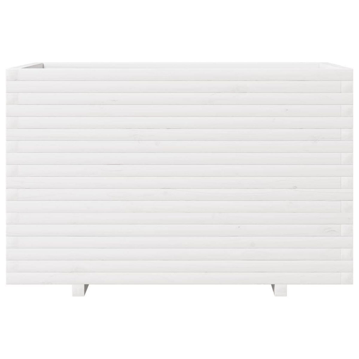 VIDAXL Jardiniere blanc 110x60x72 cm bois de pin massif