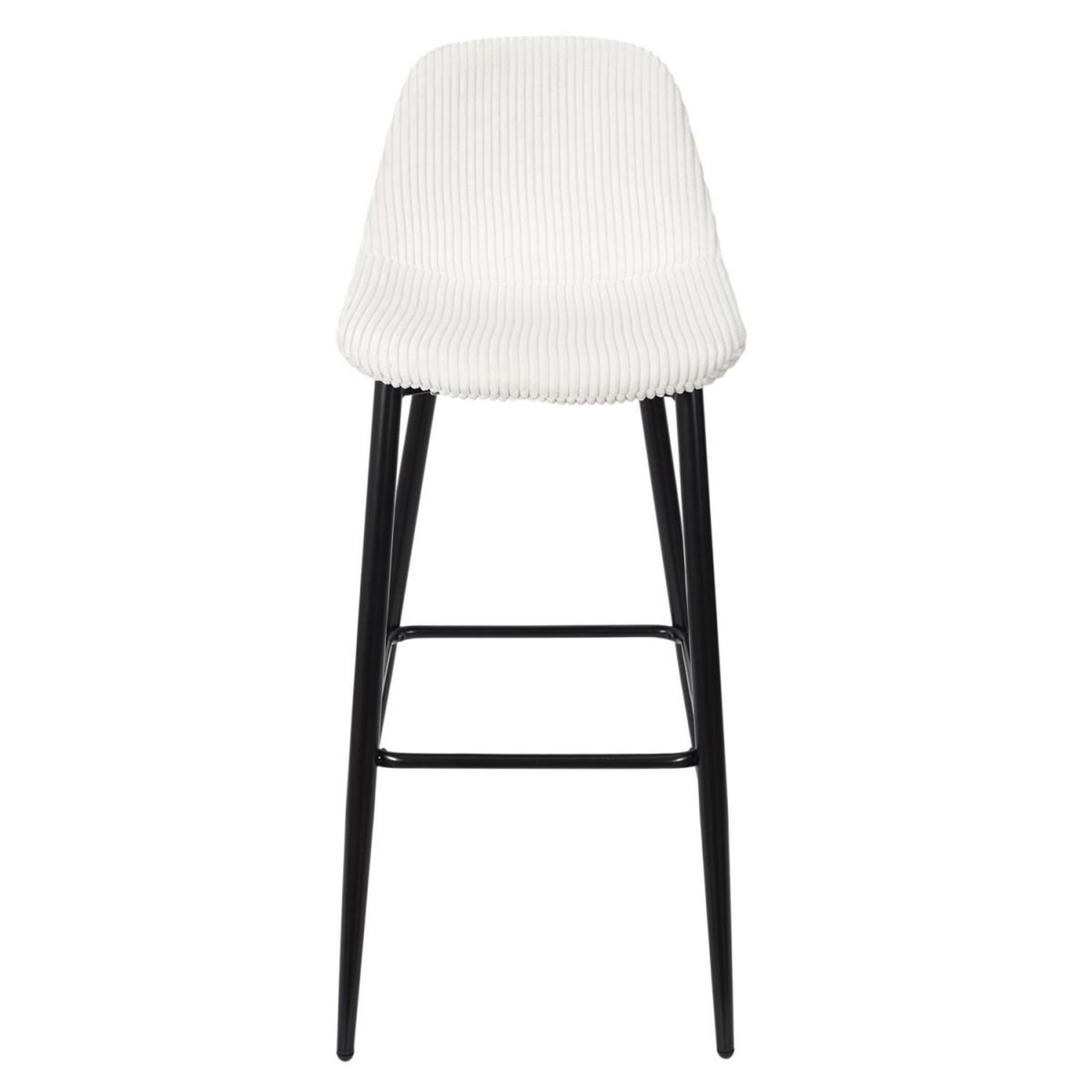 Voir la diapositive 3 : The Home Deco Factory Lot de 2 chaises de bar côtelé  scott  100cm beige