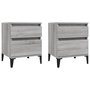 Voir la diapositive 2 : VIDAXL Tables de chevet 2 pcs Sonoma gris 40x35x50 cm