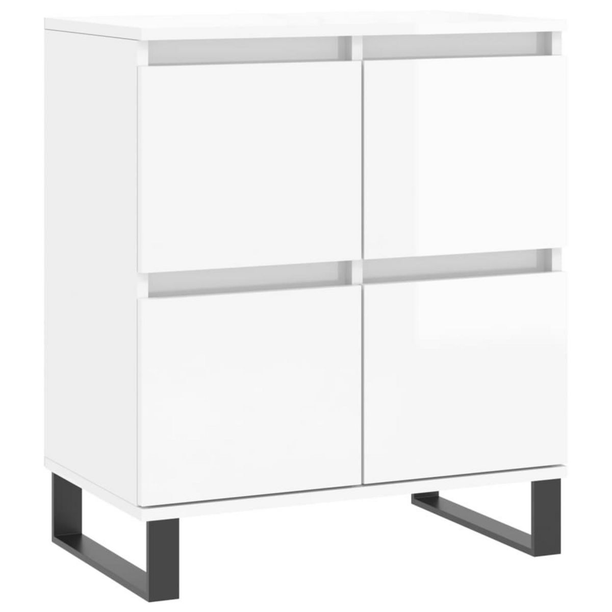 VIDAXL Buffet Blanc brillant 60x35x70 cm Bois d'ingenierie