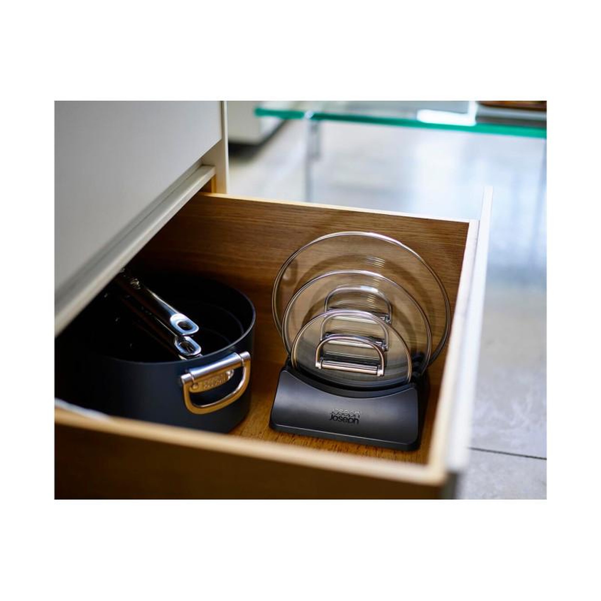 Voir la diapositive 3 : Joseph Joseph Accessoire de cuisine Joseph Joseph SPACE Support a couvercles 3 emplacements