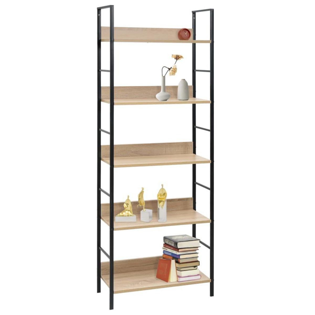VIDAXL Bibliotheque a 5 niveaux chene 60x27,6x158,5 cm bois ingenierie